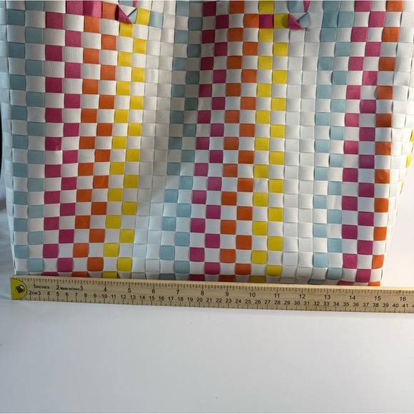 Colorful Checkered poolside or beach Tote Bag - Picture 5 of 8